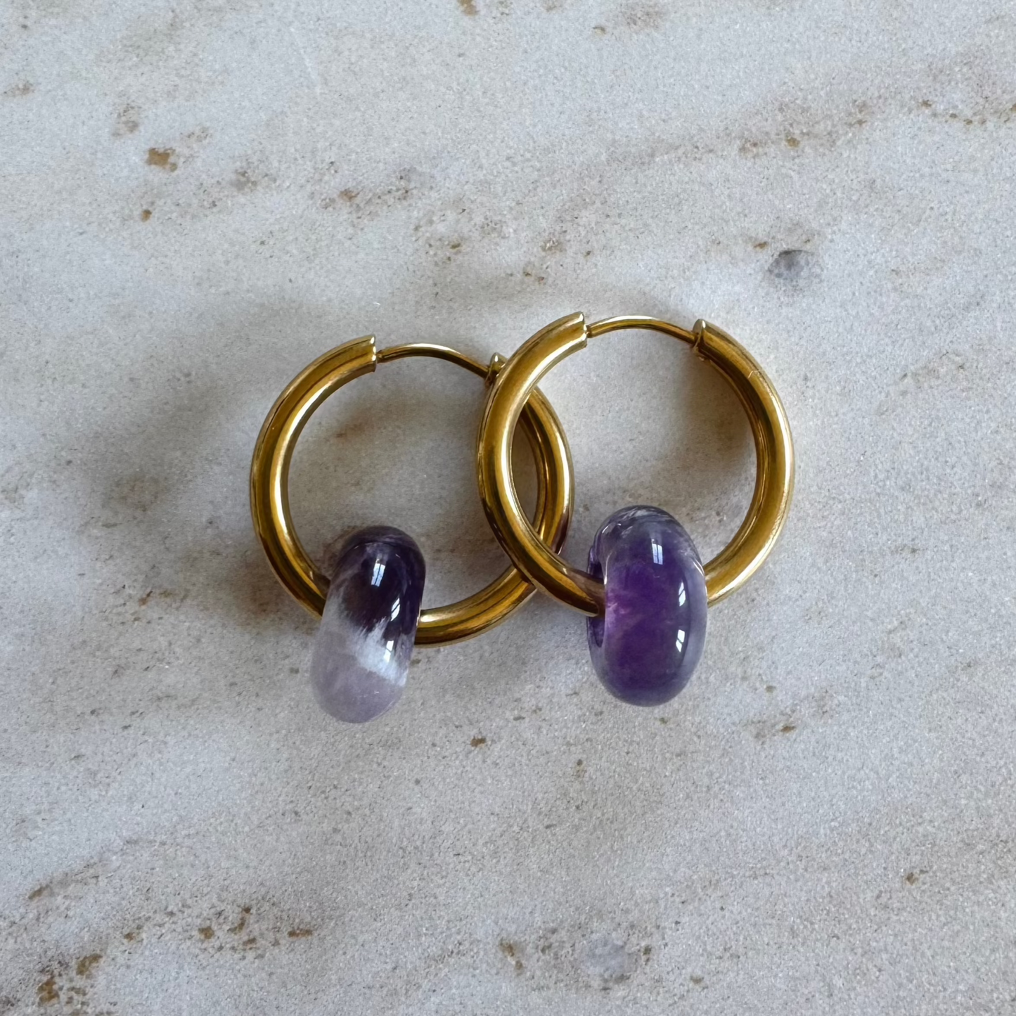 Amethyst Creoles