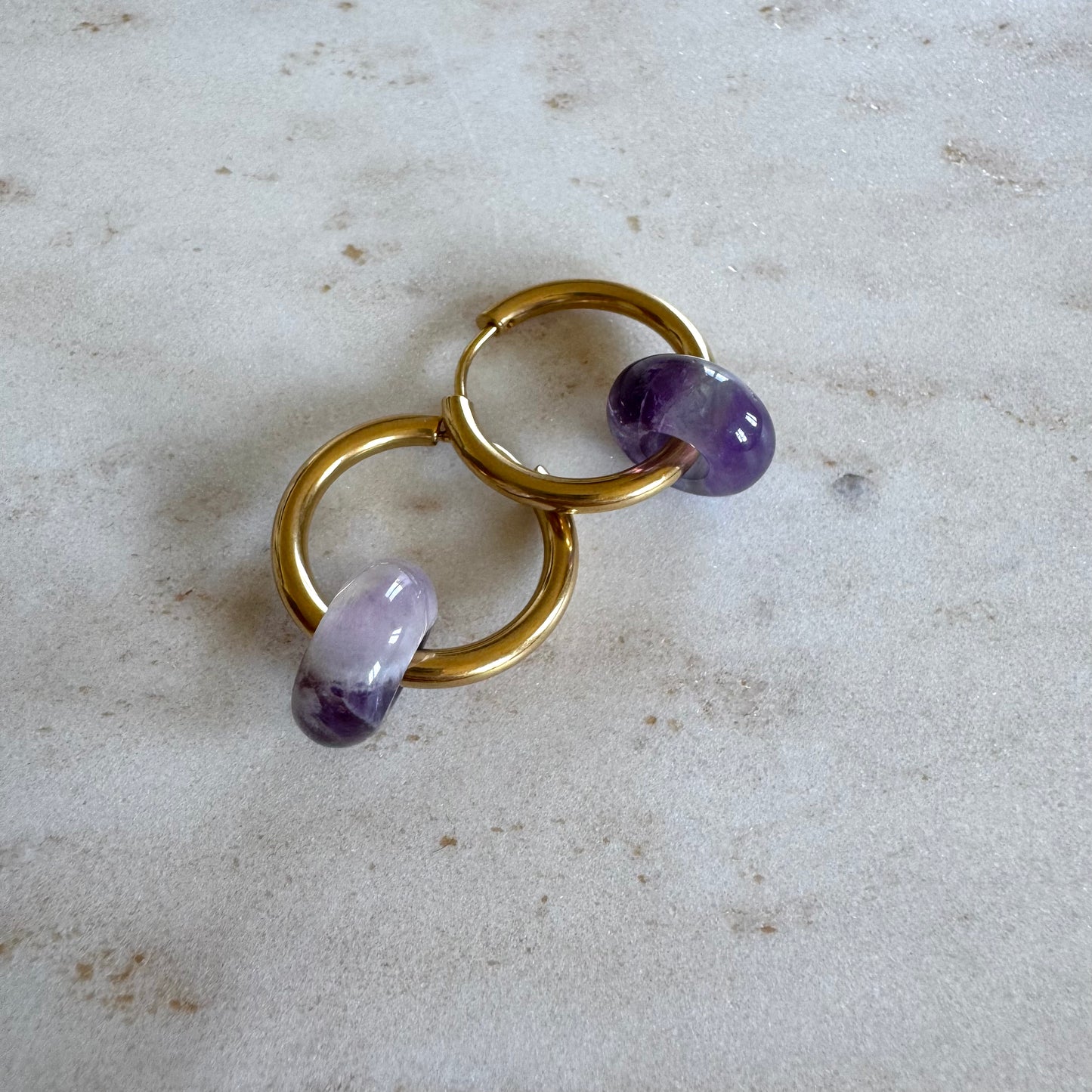 Amethyst Creoles