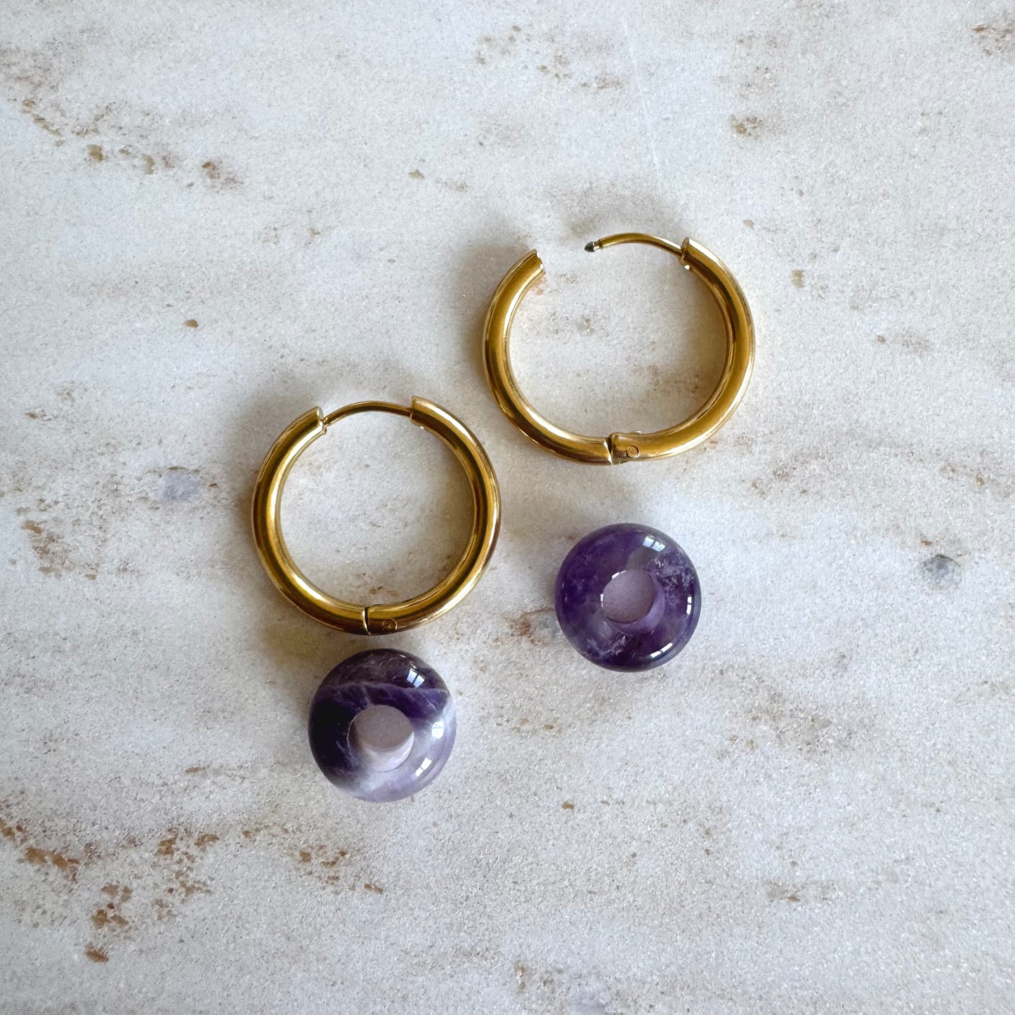 Amethyst Creoles