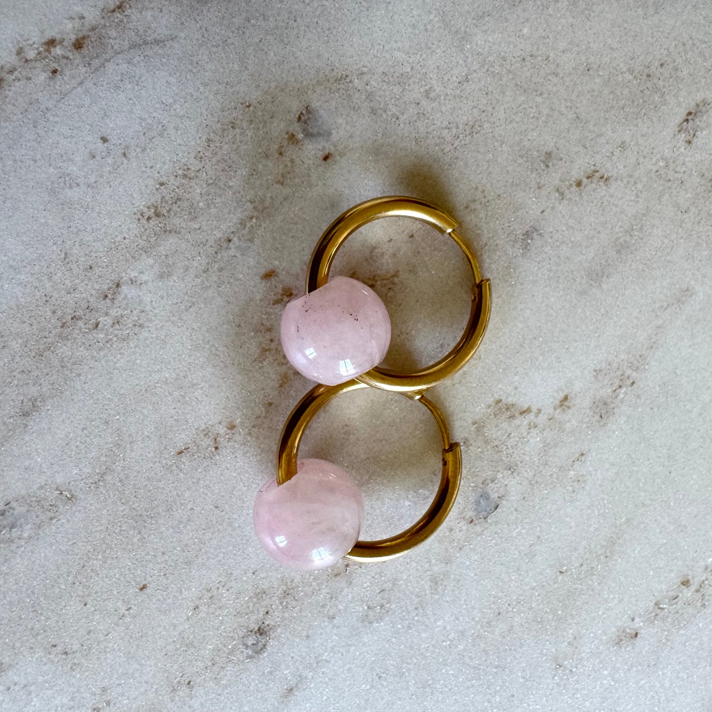 Rose Quartz Creoles