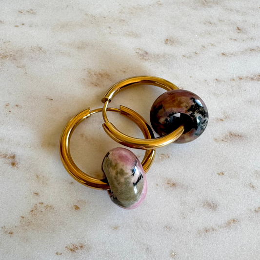 Rhodonite Creoles Big Donut