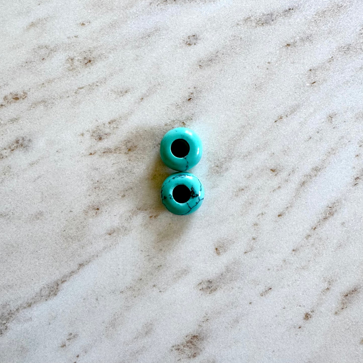 Turquoise Creoles Small Donut