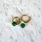 Green Agate Creoles Ball