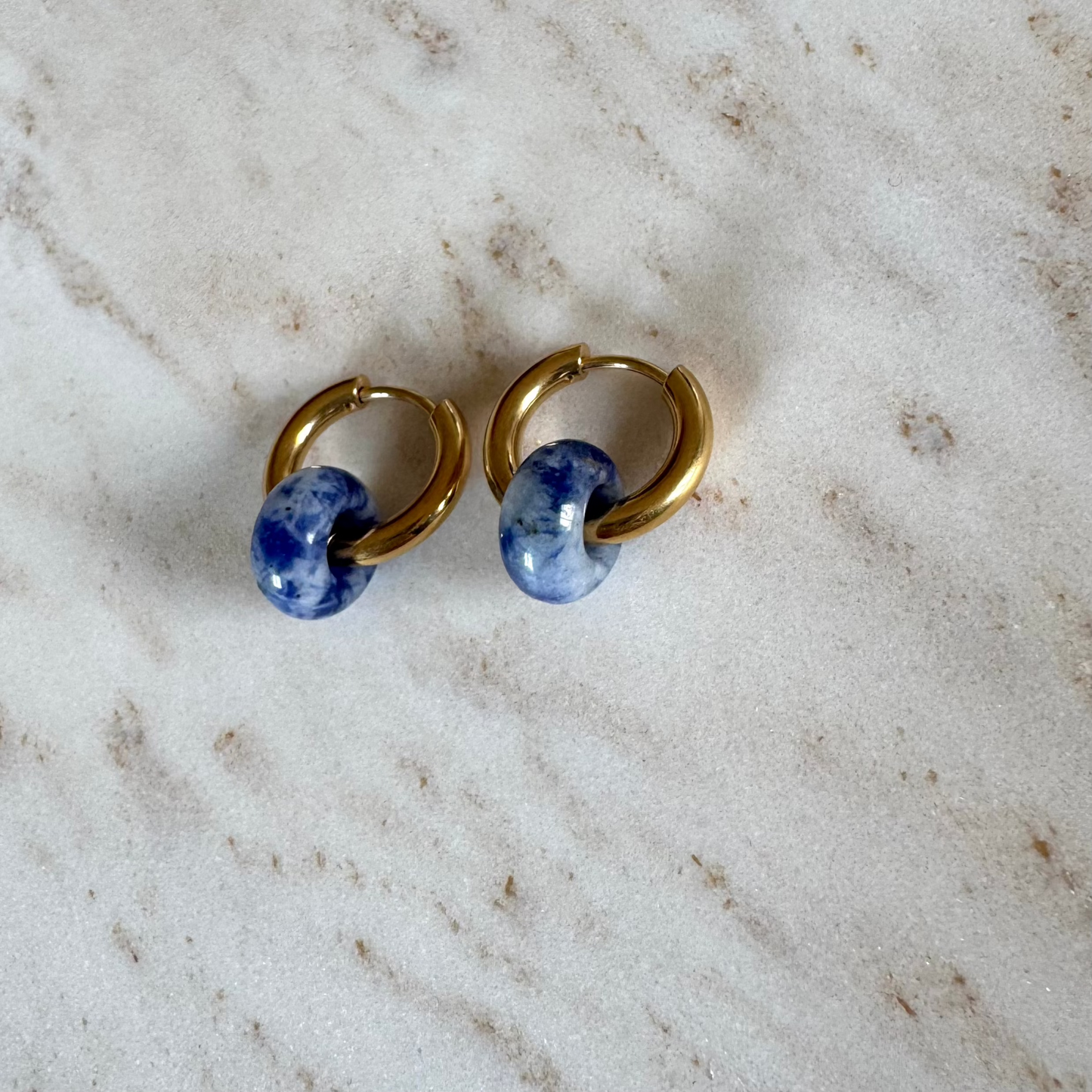 Blue Spot Jasper Creoles Small Donut