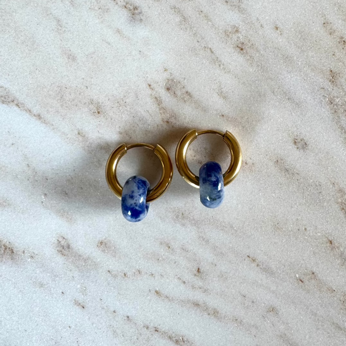 Blue Spot Jasper Creoles Small Donut