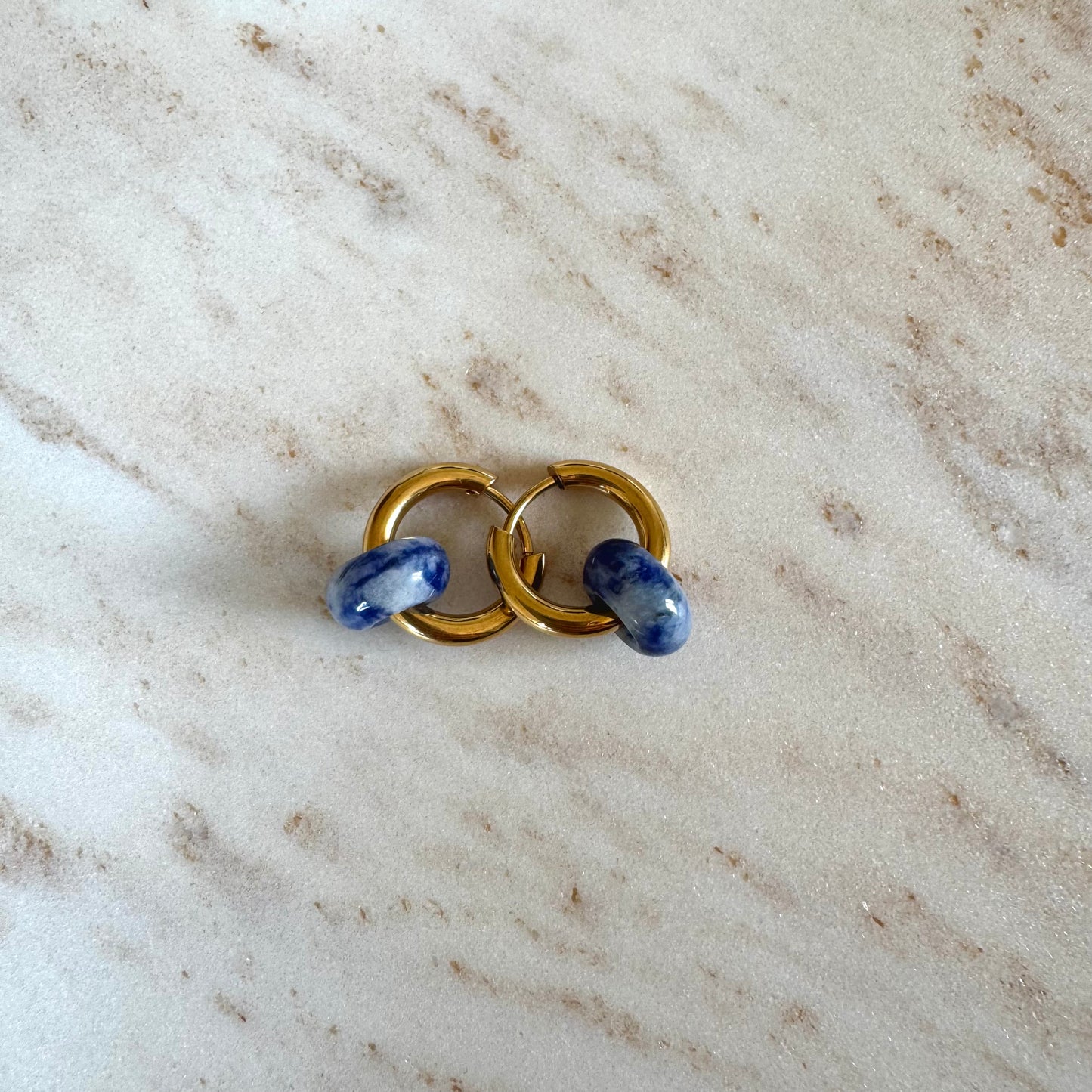 Blue Spot Jasper Creoles Small Donut