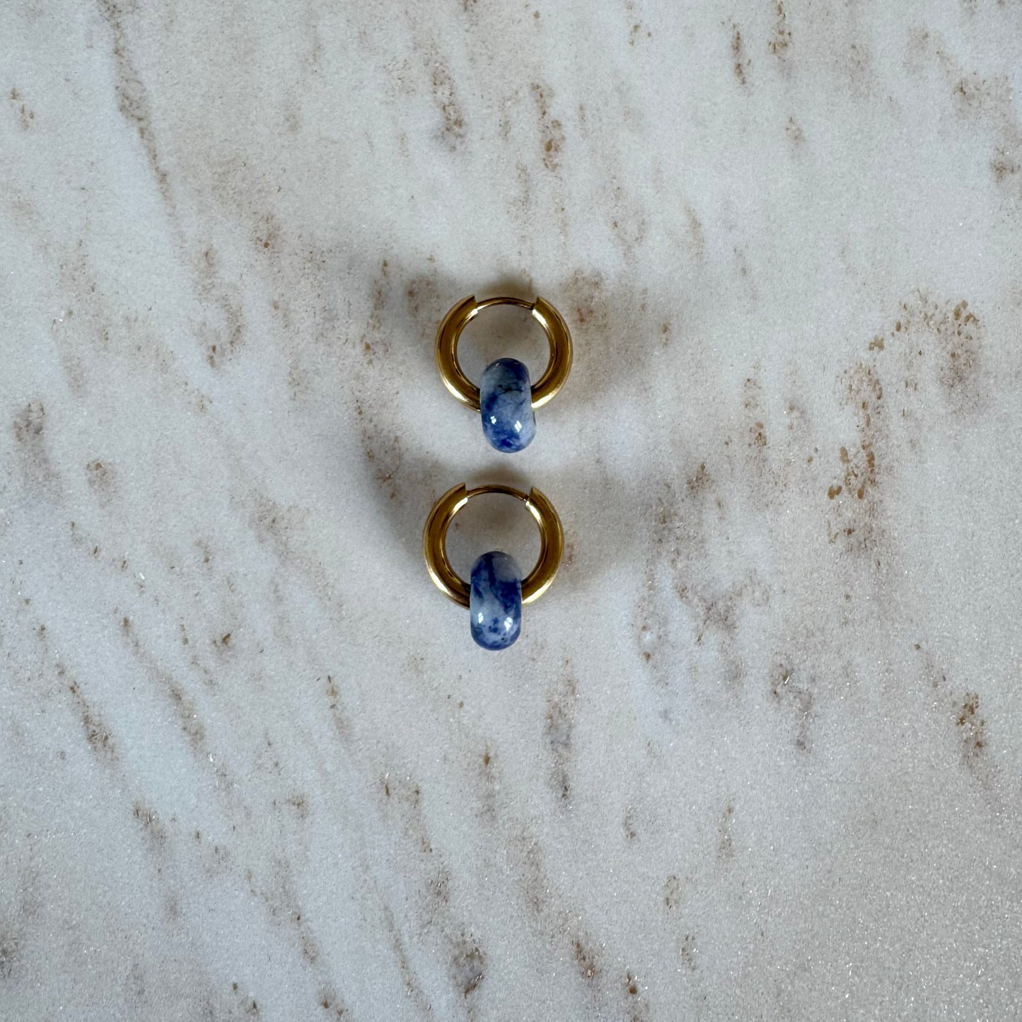 Blue Spot Jasper Creoles Small Donut