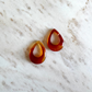Red Agate Creoles Drop