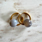 Grey Agate Creoles Ball