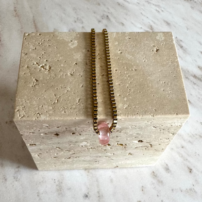 Watermelon Quartz Bracelet Small Donut