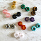 colorful choice of big donut shape crystal pendant pairs