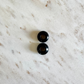 2 schwarze obsidiane in donut form schmuck anhänger