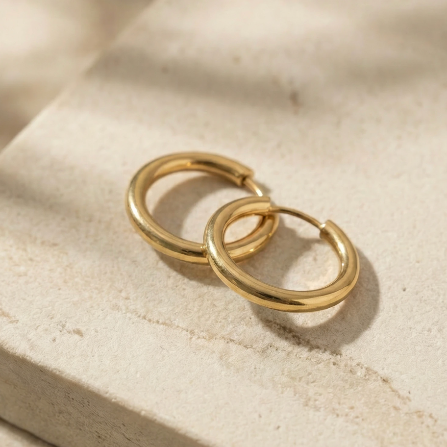 Tigerauge Creolen Small Donut