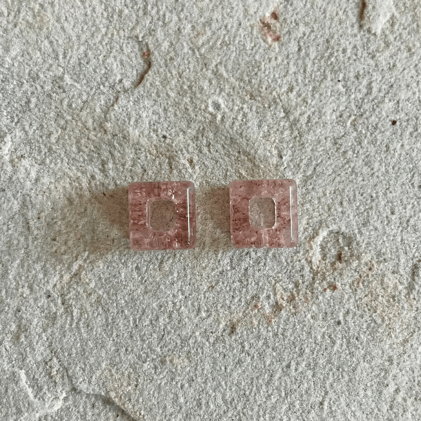Strawberry Quartz Creoles Square