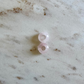 2 rose quartz donut shape pendants